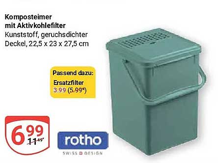 Komposteimer mit Aktivkohlefilter