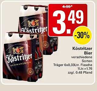 Köstritzer Bier verschiedene Sorten Träger 6x0,33L Flasche