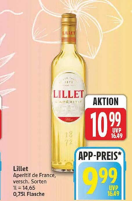 Lillet Aperitif de France, versch. Sorten 0,75l Flasche