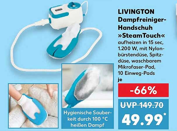 LIVINGTON Dampfreiniger-Handschuh »SteamTouch«