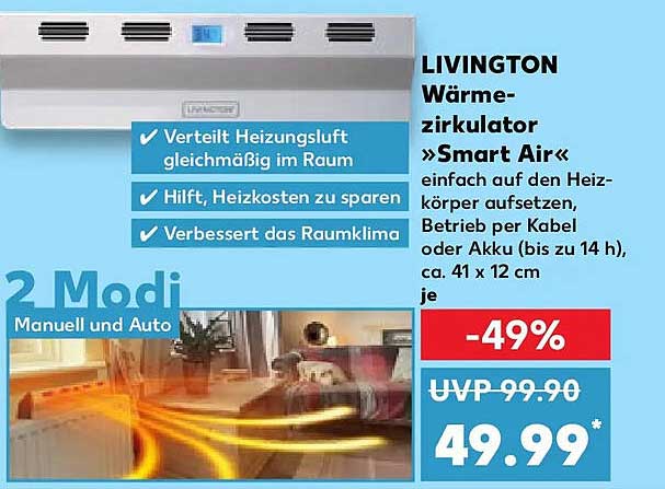 LIVINGTON Wärme-zirkulator »Smart Air«
