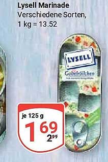 Lysell Marinade Verschiedene Sorten 1 kg = 13.52