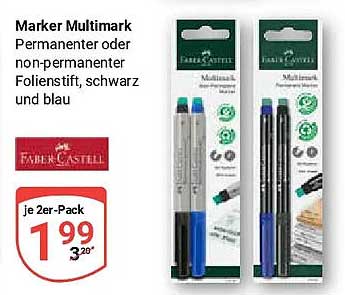 Marker Multimark Permanent oder non-permanenter Folienstift, schwarz und blau