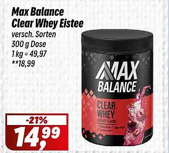 Max Balance Clear Whey Eistee