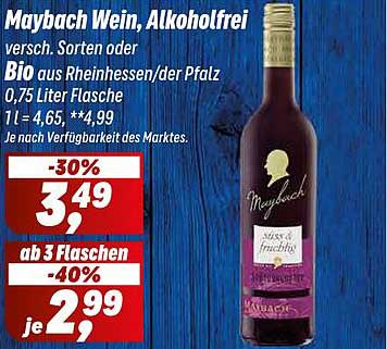 Maybach Wein, Alkoholfrei