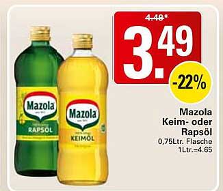 Mazola Keim- oder Rapsöl