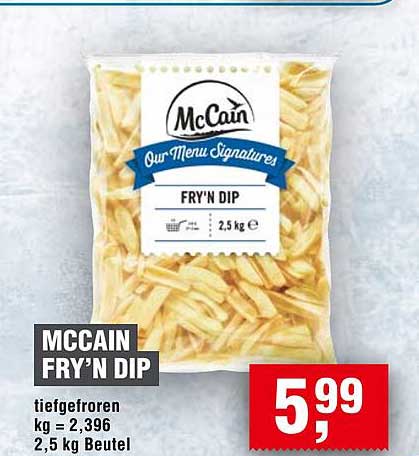 McCain Fry'n Dip tiefgefroren 2,5 kg Beutel