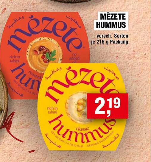 MÉZÉTE HUMMUS versch. Sorten je 215 g Packung