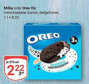 Milka oder Oreo Eis