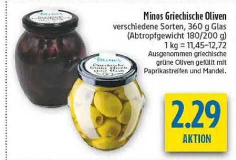 Minos Griechische Oliven