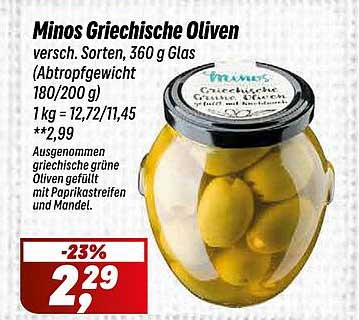 Minos Griechische Oliven