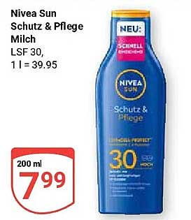 Nivea Sun Schutz & Pflege Milch LSF 30, 1 l = 39,95
