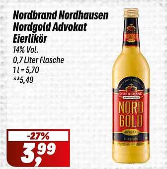 Nordbrand Nordhausen Nordgold Advokat Eierlikör