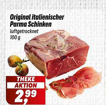 Original italienischer Parma Schinken luftgetrocknet 100 g