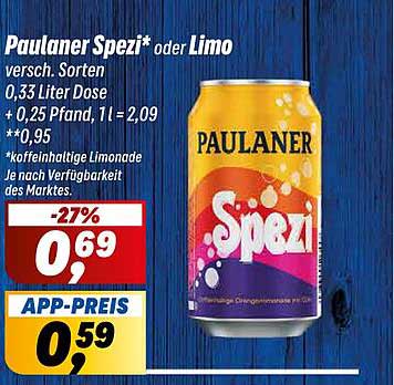 Paulaner Spezi* oder Limo