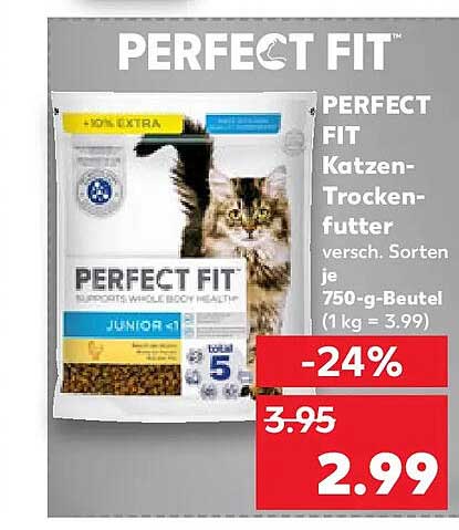 PERFECT FIT Katzen-Trockenfutter versch. Sorten je 750-g-Beutel (1 kg = 3.99)