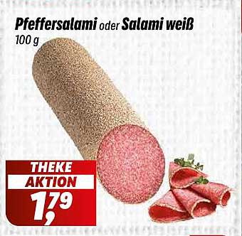 Pfeffersalami oder Salami weiß 100 g