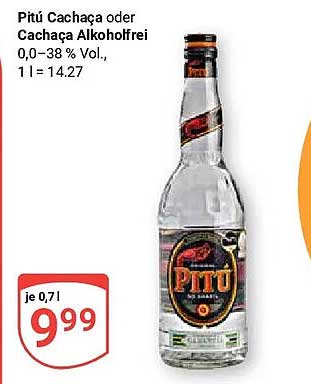Pitu Cachaça oder Cachaça Alkoholfrei