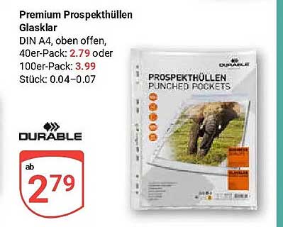 Premium Prospekthüllen Glasklar