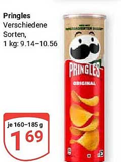 Pringles Verschiedene Sorten, 1 kg: 9,14–10,56