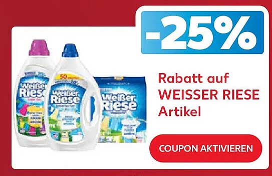 Rabatt auf WEISSER RIESE Artikel