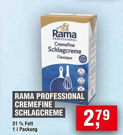 RAMA PROFESSIONAL CREMEFINE SCHLAGCREME