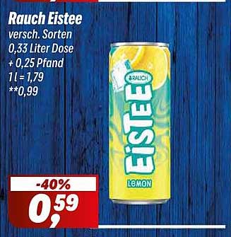Rauch Eistee versch. Sorten 0,33 Liter Dose + 0,25 Pfand