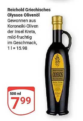 Reichold Griechisches Olyssos Olivenöl
