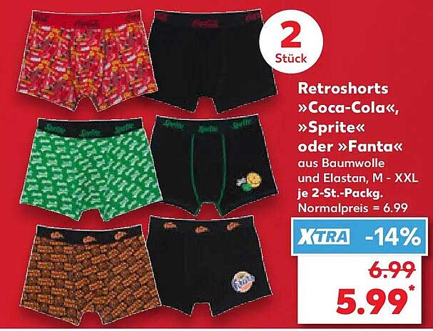 Retroshorts »Coca-Cola«, »Sprite« oder »Fanta«