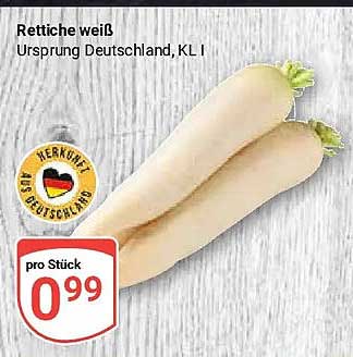 Rettiche weiß