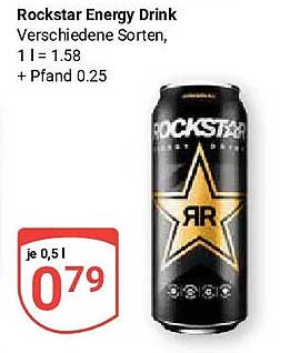 Rockstar Energy Drink Verschiedene Sorten, 1 l = 1.58 + Pfand 0.25