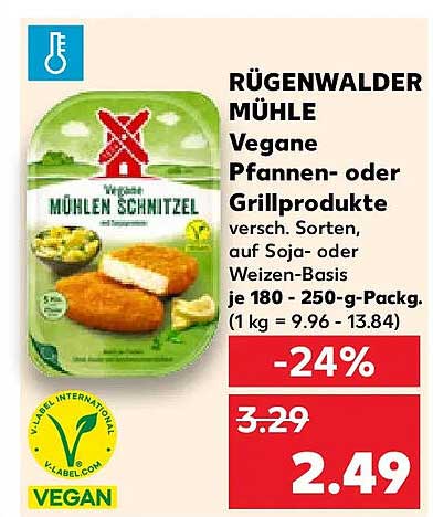 RÜGENWALDER MÜHLE Vegane Pfannen- oder Grillprodukte