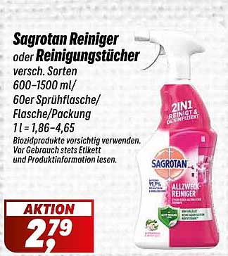 Sagrotan Reiniger oder Reinigungstücher