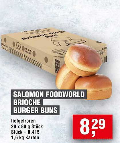 SALOMON FOOWORLD BRIOCHE BURGER BUNS