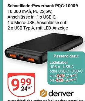 Schnelllade-Powerbank PQC-10009