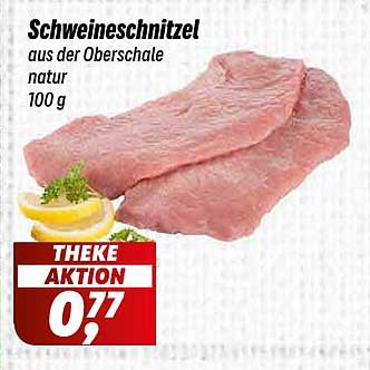 Schweineschnitzel aus der Oberschale natur 100 g