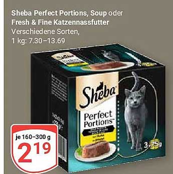Sheba Perfect Portions, Soup oder Fresh & Fine Katzennassfutter
