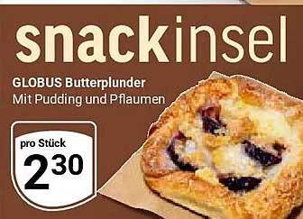snackinsel GLOBUS Butterplunder Mit Pudding und Pflaumen