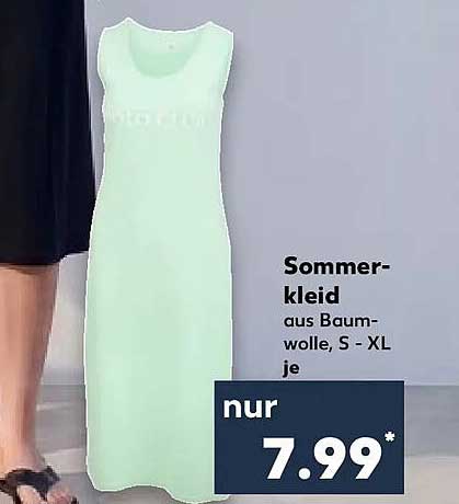Sommerkleid aus Baumwolle, S - XL je
