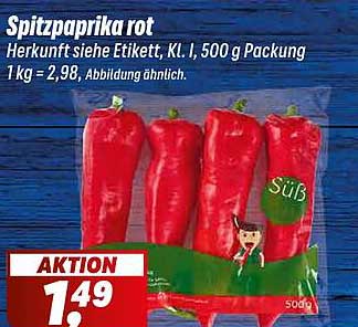 Spitzpaprika rot