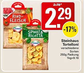Steinhaus Tortelloni verschiedene Sorten 250g Packung