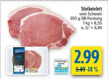 Stielkotelett vom Schwein