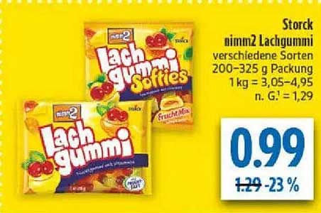 Storck nimm2 Lachgummi verschiedene Sorten 200–325 g Packung