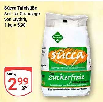 Sücca Tafelsüße