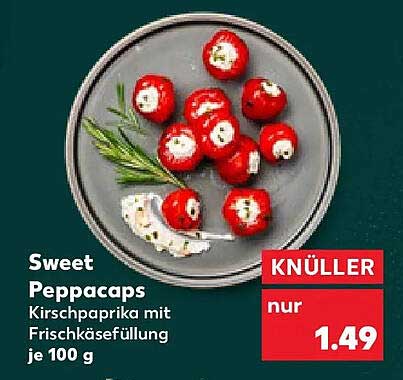 Sweet Peppacaps Kirschpaprika mit Frischkäsefüllung je 100 g