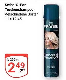 Swiss-O-Par Trockenshampoo Verschiedene Sorten, 1 l = 12.45