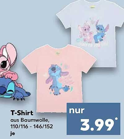 T-Shirt aus Baumwolle, 110/116 - 146/152 je