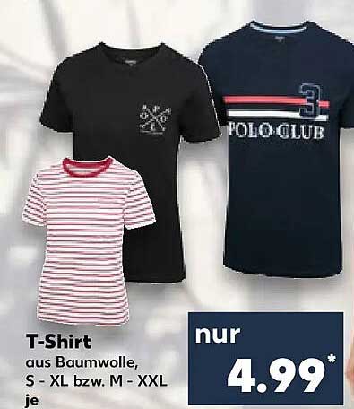 T-Shirt aus Baumwolle, S - XL bzw. M - XXL je