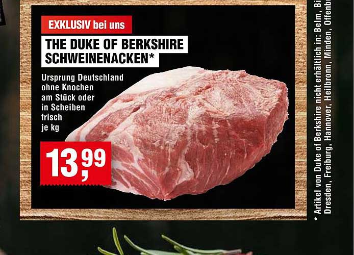THE DUKE OF BERKSHIRE SCHWEINENACKEN*