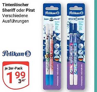 Tintenlöscher Sheriff oder Pirat Verschiedene Ausführungen